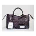 Balenciaga Giant City Shoulder and Tote Bag 084332 dark purple Tl16303fc78