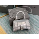 Balenciaga Hourglass XS Top Handle Bag 28331S silver Tl15902Dq89