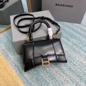 Balenciaga Hourglass XS Top Handle Bag shiny box calfskin 28331 black Tl15936Eb92