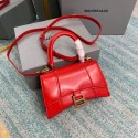 Balenciaga Hourglass XS Top Handle Bag shiny box calfskin 28331 red Tl15935nS91