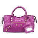 Balenciaga Long Gaint Gold Part Time Bag 085328B Purple Tl16111RX32