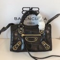 Balenciaga Mini Classic Crocodile Leather Bag B300296 Black Tl16005Av26