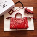 Balenciaga The City Handbag Calf leather 382568 red Tl16015Kn56