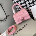 Balenciaga WOMENS HOURGLASS MINI TOP HANDLE BAG M8000 PINK Tl15889Hn31