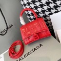 Balenciaga WOMENS HOURGLASS MINI TOP HANDLE BAG M8000 RED Tl15918fo19