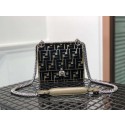 Best 1:1 Fendi KAN I SMALL Multicolor fabric mini-bag 8BT0381 black&Khaki Tl13135OR71