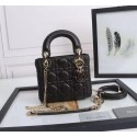 Best Quality MINI LADY DIOR BAG Lambskin M0566OE black&gold Tl8344xb51