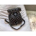 Best Replica VALENTINO Rockstud leather bucket bag 0059S black Tl19703zU69