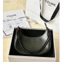 Celine MEDIUM AVA CHAIN IN SMOOTH CALFSKIN 199583 BLACK Tl4704LG44