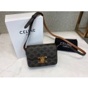 Celine MINI FOLCO BAG IN TRIOMPHE CANVAS CL01503 tan Tl4879va68