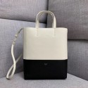 Celine Original Leather CABAS Bag 189813 White&Black Tl4898Pf97