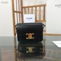 Celine TEEN TRIOMPHE BAG IN SHINY CALFSKIN MINERAL 188423 black Tl4779Yo25