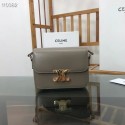 Celine TEEN TRIOMPHE BAG IN SHINY CALFSKIN MINERAL 188423 grey Tl4776zd34