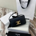 Celine TRIOMPHE SHOULDER BAG IN NATURAL CALFSKIN 194143 black Tl4788dN21