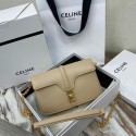 Celine TRIOMPHE SHOULDER BAG IN SHINY CALFSKIN 194023 cream Tl4795ki86