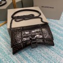 Cheap Fake Balenciaga HOURGLASS CHAIN BAG B164497 black Tl15980BC48