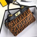 Cheap Fake Fendi PEEKABOO REGULAR Horse hair F3303 Black Tl13060BC48