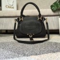 Chloe Marcie original Calfskin Leather Top Handle Bag 166320 black Tl17958cP15