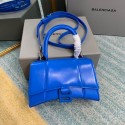 Copy Best Balenciaga Hourglass XS Top Handle Bag shiny box calfskin 28331 blue Tl15929Qc72