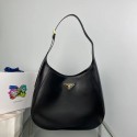 Copy Best Prada leather shoulder bag 1AC281 black Tl5709Qc72