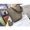 Copy CELINE Sangle Seau Bag in Litchi Leather C3371 Apricot Tl5100Ey31