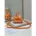 Designer Replica DIOR small leather tote Bag C9201 orange Tl8357CF36