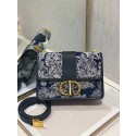 Dior 30 MONTAIGNE BAG Oblique Jacquard C9263-2 dark blue Tl8491DO87