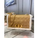 DIOR 30 MONTAIGNE CHAIN BAG Camel-Colored Shearling M9208 Tl8855fw56