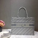 DIOR BOOK TOTE BAG IN EMBROIDERED CANVAS C1286-3 grey Tl9005hc46