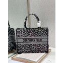 DIOR BOOK TOTE Embroidery M1296ZR Black leopard print Tl8504Oq54