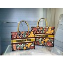 DIOR BOOK TOTE Yellow Multicolor Dior Paisley Embroidery M1287Z Tl8706Af99