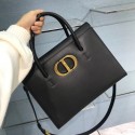 DIOR LARGE ST HONORE TOTE Grained Calfskin M9306UBAE black Tl8846rf34