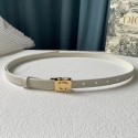 DIOR Leather 17MM Belt B0118UM white gold Buckle Tl11038iv85