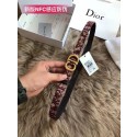 Dior Leather Belt Wide with 20mm 5361 Burgundy Tl11074yC28