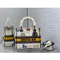 DIOR MEDIUM LADY D-LITE BAG Ecru Multicolor Dior Pixel Zodiac Embroidery M0565BRTY Tl8116rf34