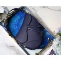 Dior SADDLE-TAS VAN KALFSLEER M0446C dark blue Tl9158ER88