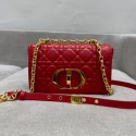 Dior SMALL DIOR CARO BAG red Soft Cannage Calfskin M9241 Tl8792Yf79