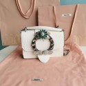 Fake 1:1 miu miu Matelasse Nappa Leather mini Shoulder Bag 5ED084 white Tl18543YK70