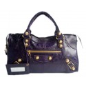 Fake Balenciaga Lampskin Handbag 084328B Pruple Tl16339eZ32