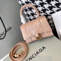 Fake Balenciaga WOMENS HOURGLASS MINI TOP HANDLE BAG M8000 apricot Tl15914Hj78