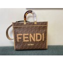 Fake Best Fendi Sunshine Medium brown leather shopper 8BH386 Tl12572Nk59