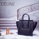 Fake CELINE MICRO LUGGAGE HANDBAG IN LAMINATED LAMBSKIN 167793-7 Tl4921RY48