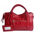 Fake Cheap Balenciaga Lampskin Leather Handbag 084832 Red Tl16200Kt89