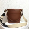 Fake Chloe Roy Mini Smooth Leather Bucket Bag S126 camel Tl17949GR32