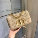 Fake Dior SMALL DIOR CARO BAG Soft Cannage Calfskin M9241 apricot Tl8768xR88