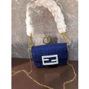 Fake Fendi mini BAGUETTE cotton bag F6550 blue Tl12794yQ90