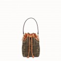 Fake FENDI MON TRESOR Mini bag in green canvas 8BS010 Tl13054eZ32