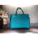 Fake FENDI PACK MEDIUM SHOPPING BAG leather bag F1508 blue Tl12916QF99