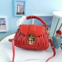 Fake miu miu Matelasse Nappa Leather Shoulder Bag 5BD188 red Tl18559Sq37