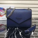 Fake Prada Monochrome Saffiano leather bag 1BD127 blue Tl6541EQ38